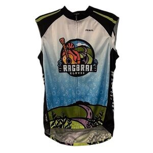 PRIMAL RAGBRAI XLVIII MENS SPORT CUT CYCLING JERSEY MULTICOLORED SIZE LARGE